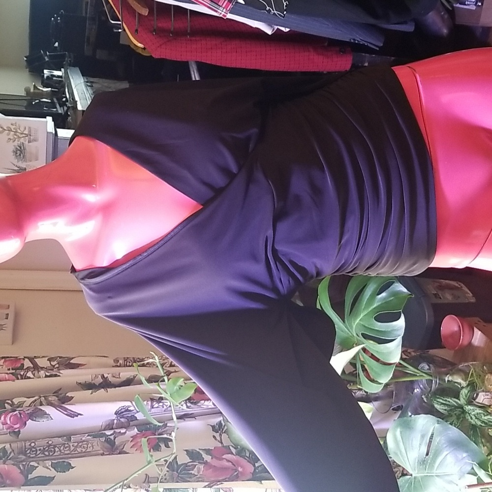 White House Black Market Black Ruched Blouse